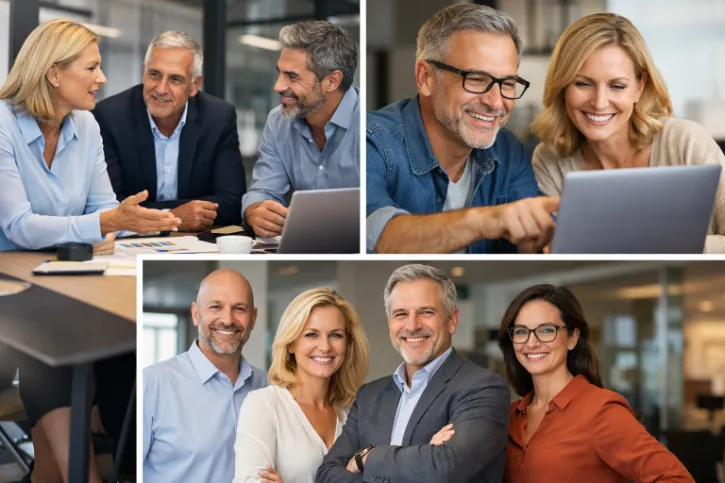 Profesionales experimentados en el trabajo